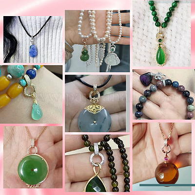 6 шт. 3-цветные латунные микро-паве кубические циркониевые усилители-укорочители KK-GA0002-06-1