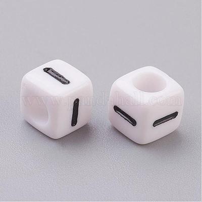 Акриловые бусины с горизонтальными отверстиями PL37C9308-I-1