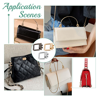 12 комплект двухцветных застежек для подвески сумок из цинкового сплава&nbsp;FIND-WR0008-45-1