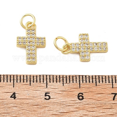 Латунные микро проложить кубического циркония подвески KK-C092-21D-G-1