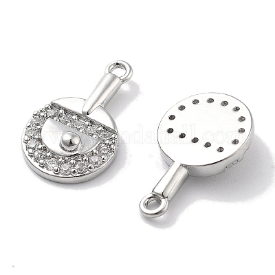 Подвески из латуни с покрытием из прозрачного кубического циркония KK-M102-22P-A-1