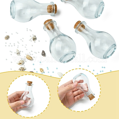 海のビーチをテーマにしたガラスと貝殻のビーズのウィッシュボトル DIY