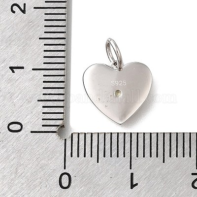 925 стерлингового серебра микро Pave прозрачные кубические циркониевые подвески STER-V001-01P-11-1