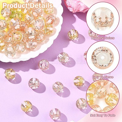 8 шт. прозрачные смоляные бусины&nbsp;RESI-YW0005-96C-1