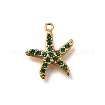 Подвески из нержавеющей стали 304 с микропаве из кубического циркония STAS-Z160-01G-01A-1