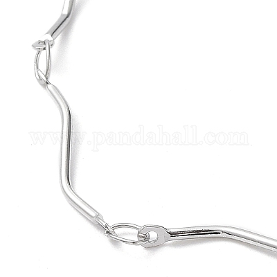 Ожерелье из не тускнеющей нержавеющей стали 304 с закрученными звеньями NJEW-K249-11P-1