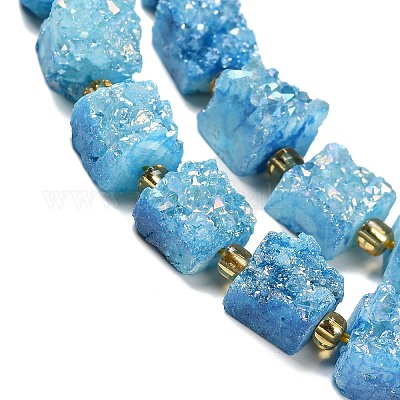 Гальванические натуральный druzy шарики агата стренг G-G289-01G-1