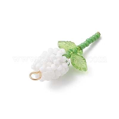 Подвески-розы из стеклянных бус PALLOY-MZ00959-05-1