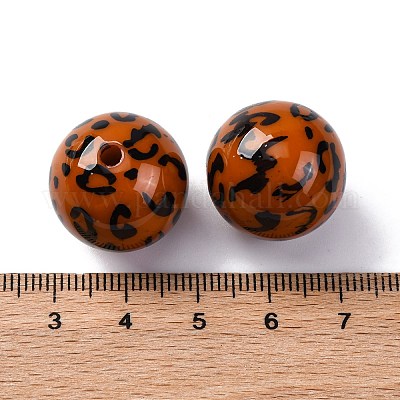 Непрозрачные акриловые бусины OACR-Q102-01D-1