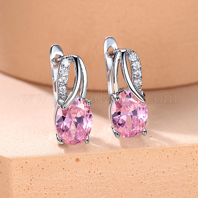 Латунь кубического циркония серьги стержня WG92DFF-07-1