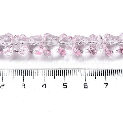 Chapelets de perles en verre électroplaqué&nbsp;EGLA-P063-PL01-1