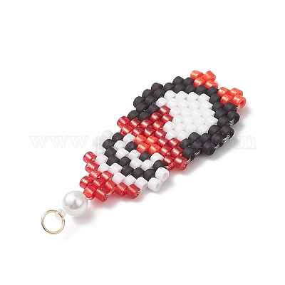 Рождественские подвески в виде пингвинов из стеклянного бисера PALLOY-MZ01044-01-1