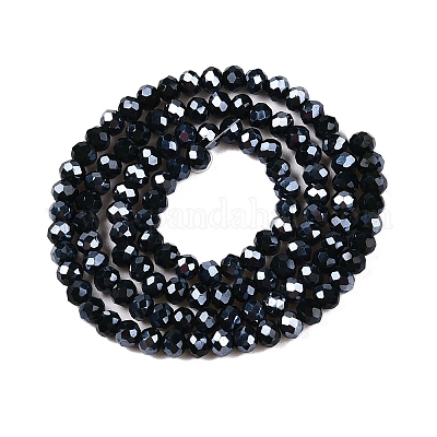Chapelets de perles en verre électroplaqué&nbsp;EGLA-A034-P4mm-A29-1