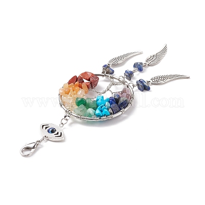 Украшения из натуральных и синтетических смешанных драгоценных камней HJEW-JM00658-1