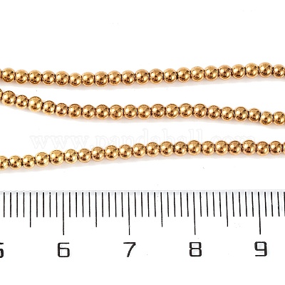 Гальванические нити из синтетических немагнитных гематитовых бусин G-H027-C01-01-1