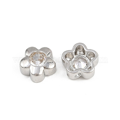 Латунные микро проложить кубического циркония бусы KK-A269-56P-1