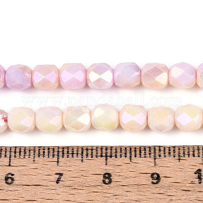 Антикоррозийные гальванические стеклянные бусины GLAA-N057-6mm-07-1