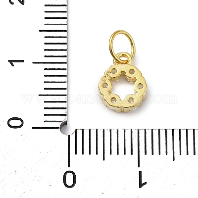 925 стерлингового серебра микро Pave прозрачные кубические циркониевые подвески STER-S010-03C-G-1