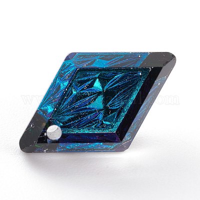 Подвески из тисненого стекла со стразами&nbsp;GLAA-J101-04B-001BB-1