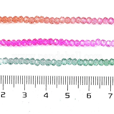 Прозрачные окрашенные стеклянные бусины X-DGLA-A034-T2mm-A03-1