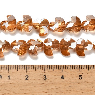 Стеклянные бусины с гальваническим покрытием  EGLA-P066-03A-PL01-1