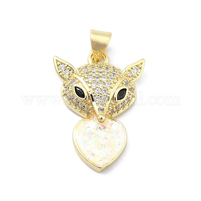 Латунные микропаве прозрачные подвески с фианитом KK-A221-14B-G-1