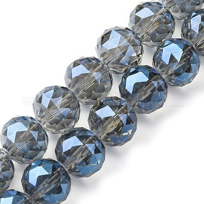 Прозрачные стеклянные бусины гальваническим пряди EGLA-N002-34F-F04-1