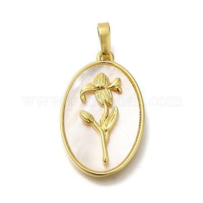 Подвески в виде цветка в форме ракушки из латуни FIND-I040-04C-1