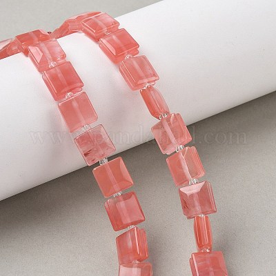 Вишневого кварца стеклянные бусы пряди G-F802-B07-01-1