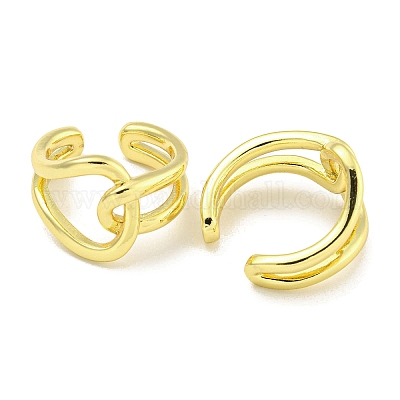 Серьги-манжеты из латуни EJEW-C104-019G-1