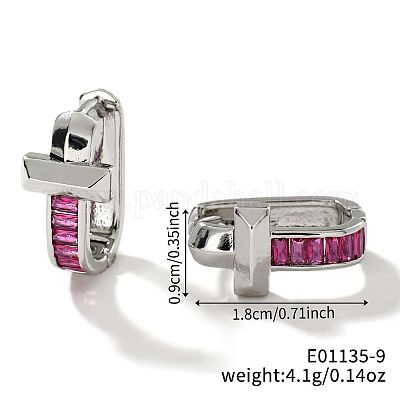 Геометрические серьги-кольца из латуни в форме буквы U для женщин SW5755-9-1