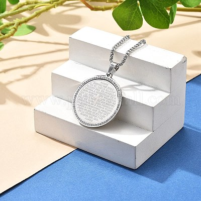 Collares colgantes de rhinestone de acero inoxidable 201 para