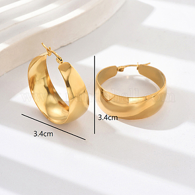 Серьги-кольца из нержавеющей стали 304 для женщин RH3745-1-1