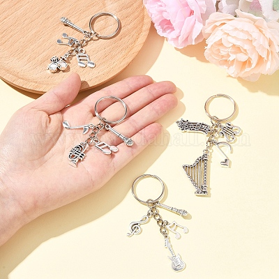 Брелок из сплава с музыкальной тематикой KEYC-FS00029-03-1