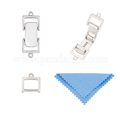Застежка ремешка для часов s925 из стерлингового серебра STER-FH0001-08A-P-1