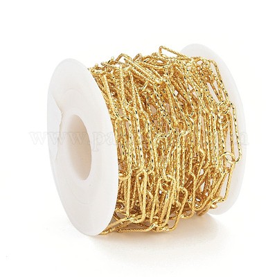 Паяные текстурированные латунные цепочки для скрепок CHC-G005-21G-1