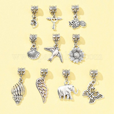 10шт 10 стиля сплава европейские висячие подвески в тибетском стиле PALLOY-FZ00005-1