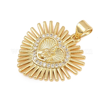 Латунные микро проложить кубического циркония подвески KK-P323-11F-G01-1