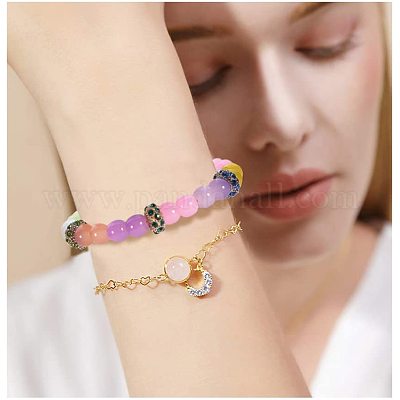 Выпечка расписанная имитация нефрита стеклянные круглые бусины DGLA-PH0002-04-1