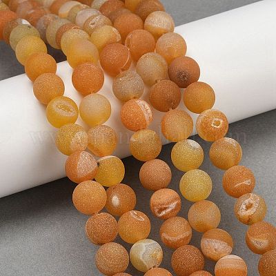 Натуральный druzy агатовые бусы пряди G-NH0024-A11-10mm-1