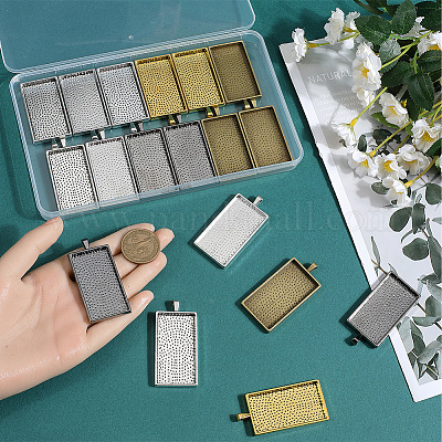 20шт 5 цвета сплава подвеска кабошон настройки FIND-SP0002-74-1