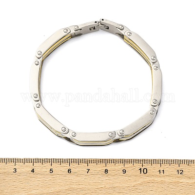 Браслеты из нержавеющей стали 304 с цепочкой для женщин и мужчин BJEW-R018-09GP-1