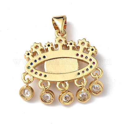 Подвески от сглаза лэмпворк с разноцветными фианитами ZIRC-L102-13G-1