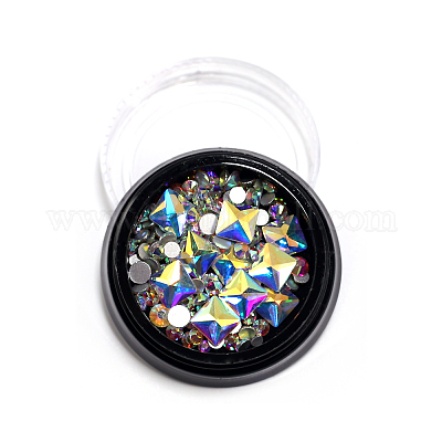 Плоские задние украшения из акрилового горного хрусталя MRMJ-Q013-183A-01-1