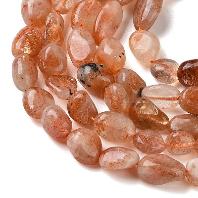 Натуральный Sunstone бисер пряди&nbsp;G-L608-A04-02-1