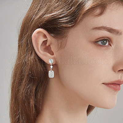 Наборы сережек-гвоздиков из нержавеющей стали 304 со стразами и жемчугом DIY-FH0007-17-1