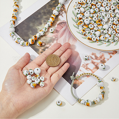 180шт 3 стильных фарфоровых бусин ручной работы PORC-HY0001-09-1