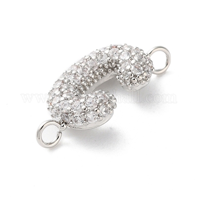 Латунные микро-паве кубические цирконии буквы соединения KK-I717-04C-P-1