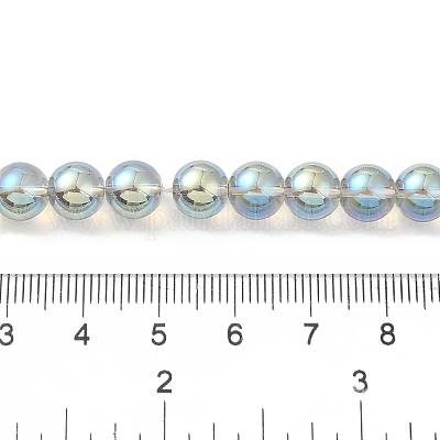 Прозрачные стеклянные бусины гальваническим пряди GLAA-T032-T8mm-C04-1