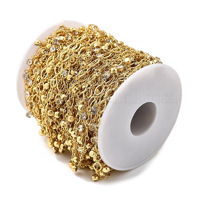 Цепи овальные звенья из латуни с текстурой в один ряд CHC-L053-01G-02-1